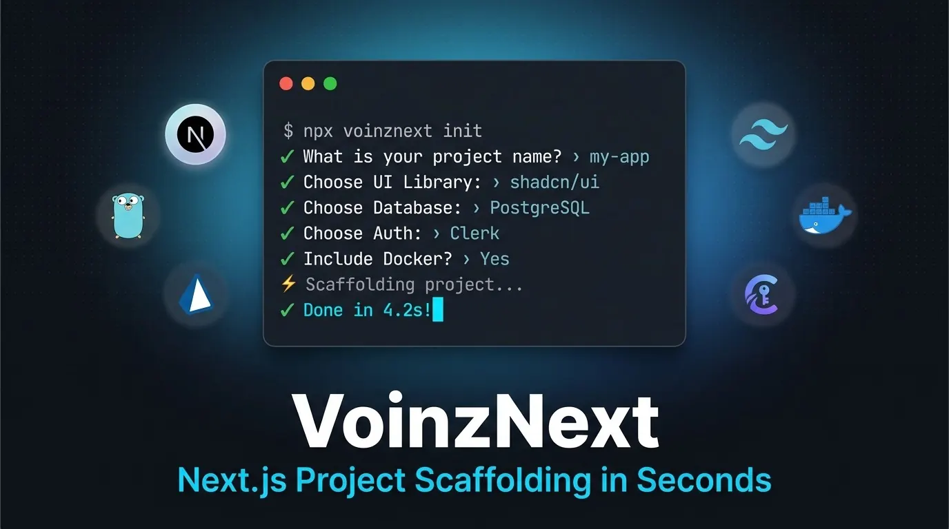 Building VoinzNext: Why I Built My Own Next.js Project Generator